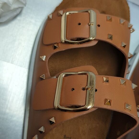 Olivia Miller Sandals Size 6 Cognac - Mule - Slide - Brown - Picture 13 of 13